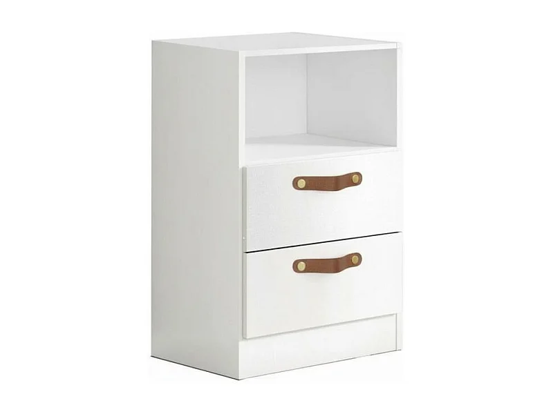 Kommode 2 Schubladen weiß 74x42x42cm