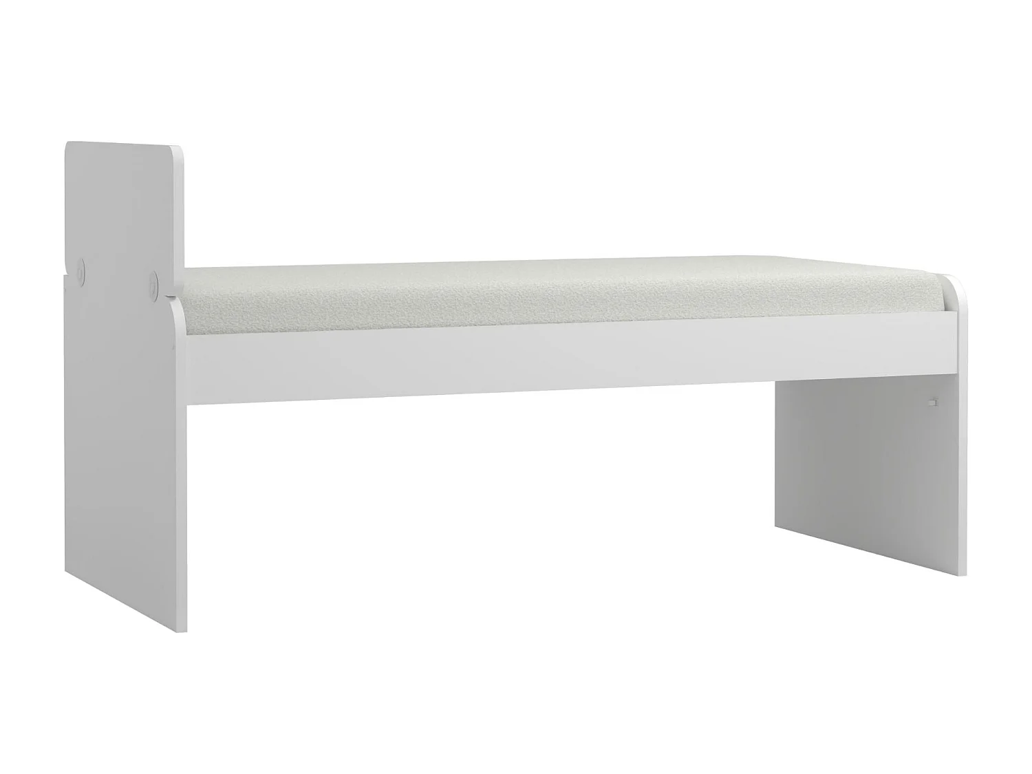 Barrière lit pour tête de lit mélamine blanc 33.8x94x2.5cm