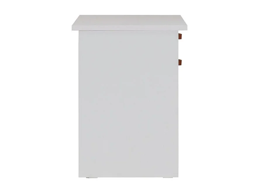 Schreibtisch mit Schublade und Tür weiß 78x125x59cm