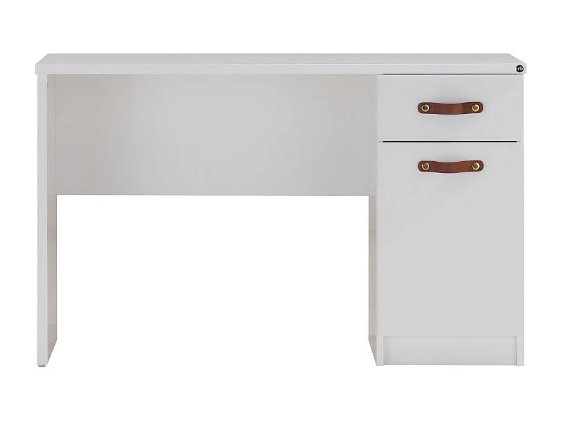 Bureau avec tiroir et porte blanc 78x125x59cm