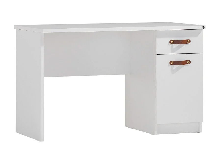 Bureau avec tiroir et porte blanc 78x125x59cm