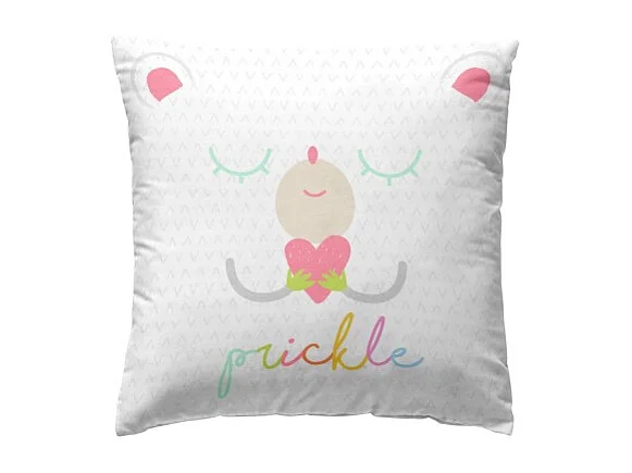 Capa de almofada de algodão branca 40x40cm