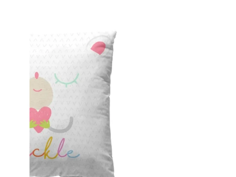 Capa de almofada de algodão branca 40x40cm