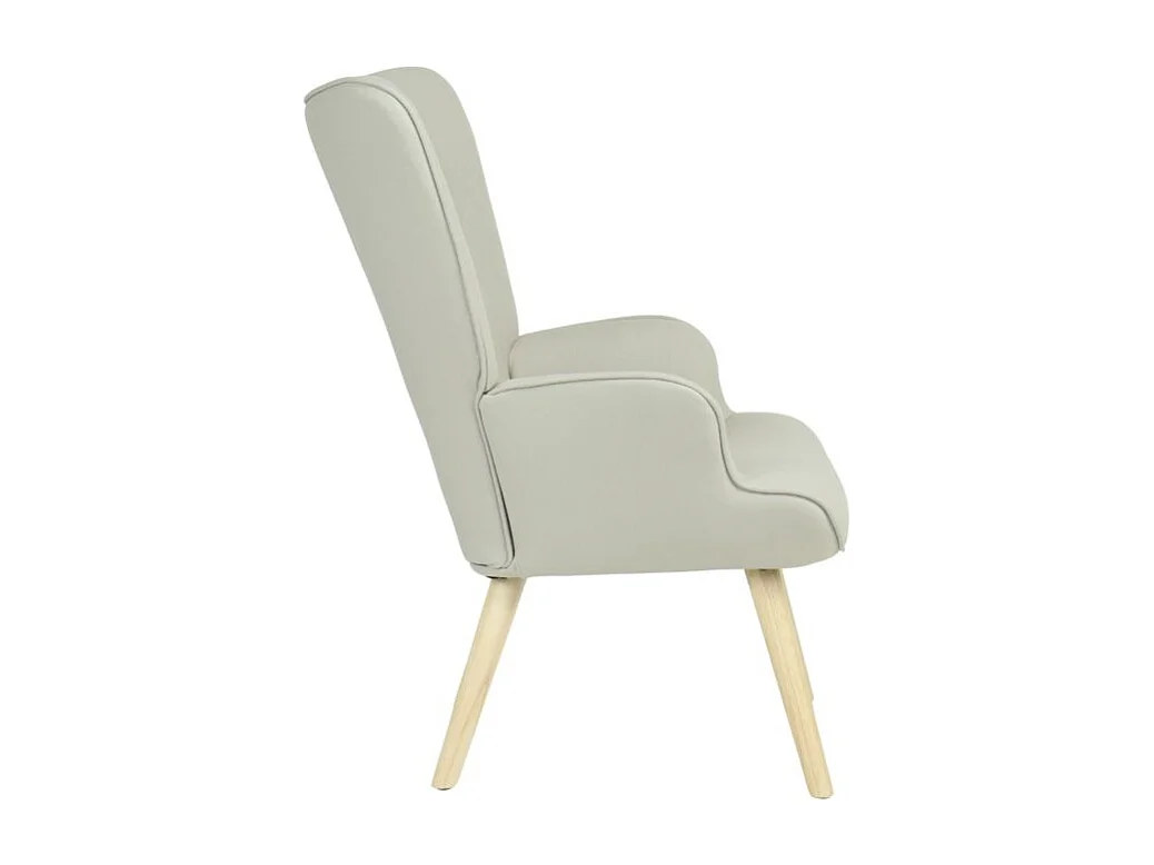 Schommelstoel met poten hout beige 96x66x74cm