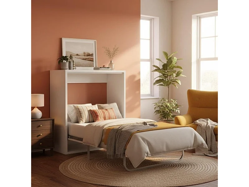 Lit pliant blanc 120x164x230cm