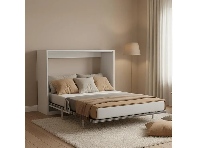 Lit pliant blanc 221x164x38cm