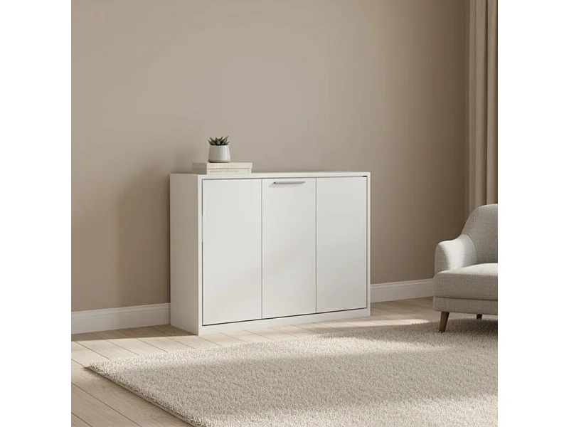 Lit pliant blanc 221x164x38cm