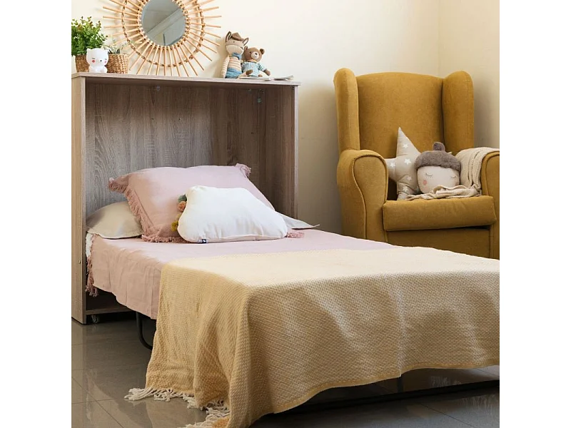 Cama plegable plegatin + colchón cambrian 104.6x99.6x42cm