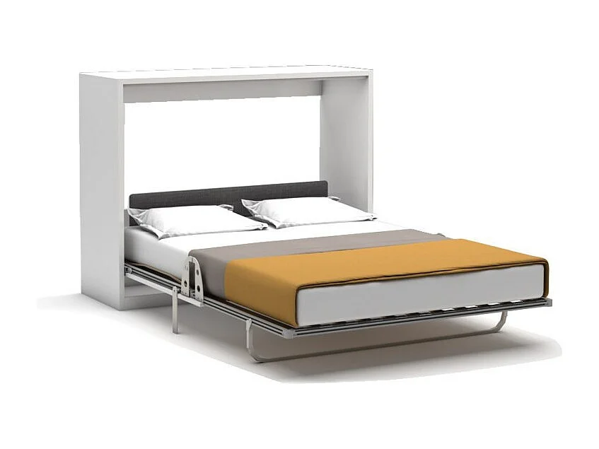 Lit pliant avec matelas blanc 120x164x230cm