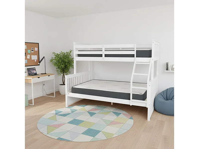 Set van 2 visco-elastische matrassen 135x190x18/90x190x15