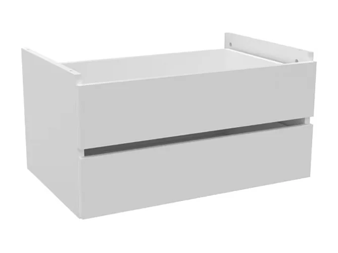 Commode 2 tiroirs pour armoire blanc 36.6x71.6x43.8cm
