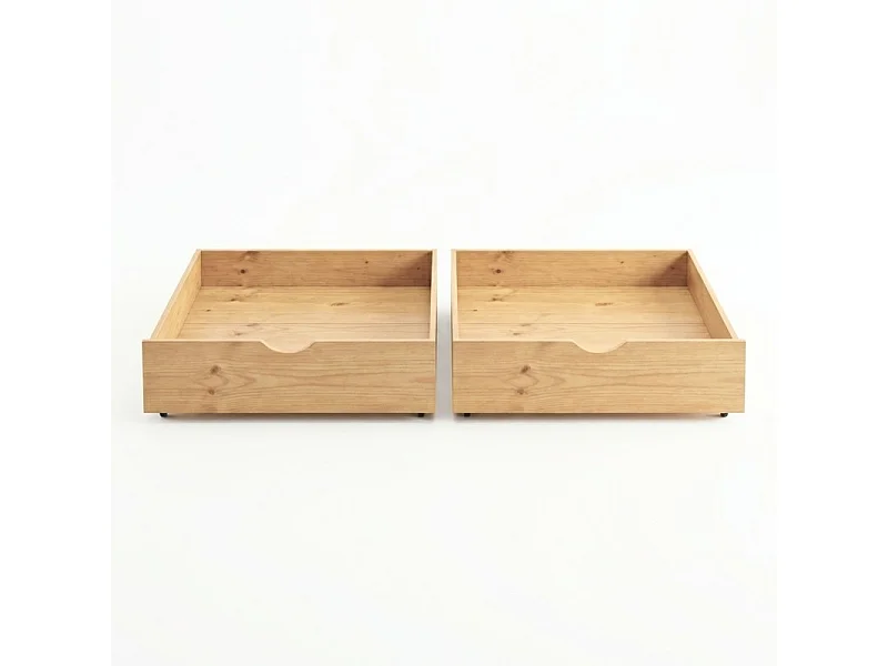 Drievoudig stapelbed + 2 lades hout grenen 135x190/90x190cm