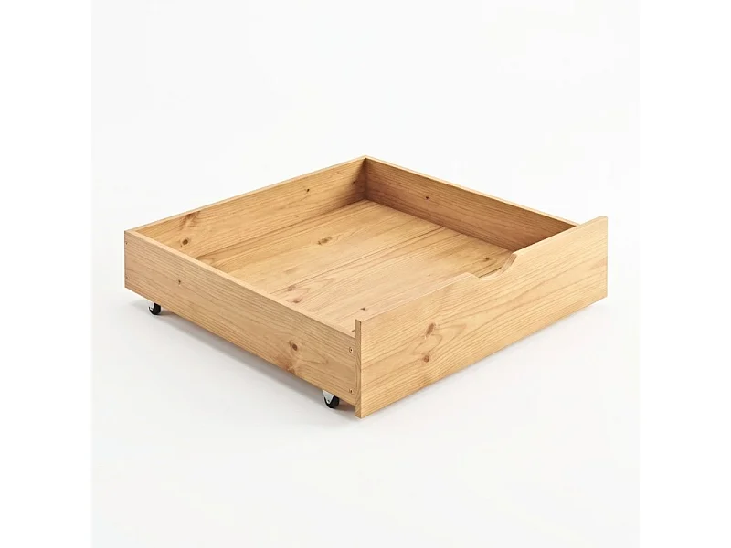 Drievoudig stapelbed + 2 lades hout grenen 135x190/90x190cm