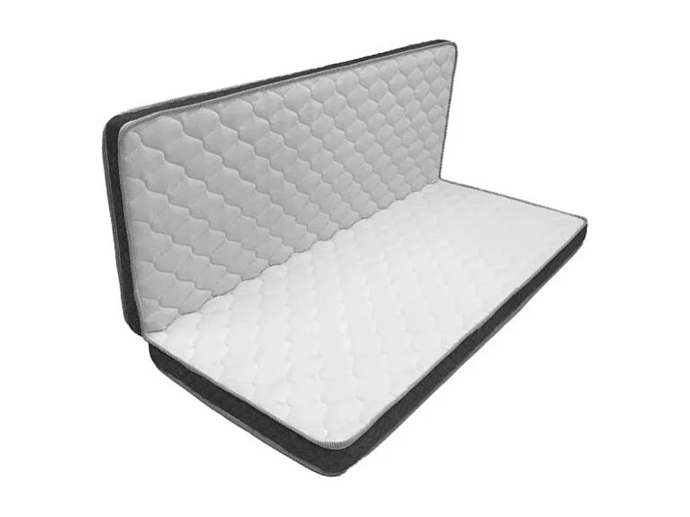 Lit superposé avec lit convertible + matelas bois blanc 170x203.5x99cm