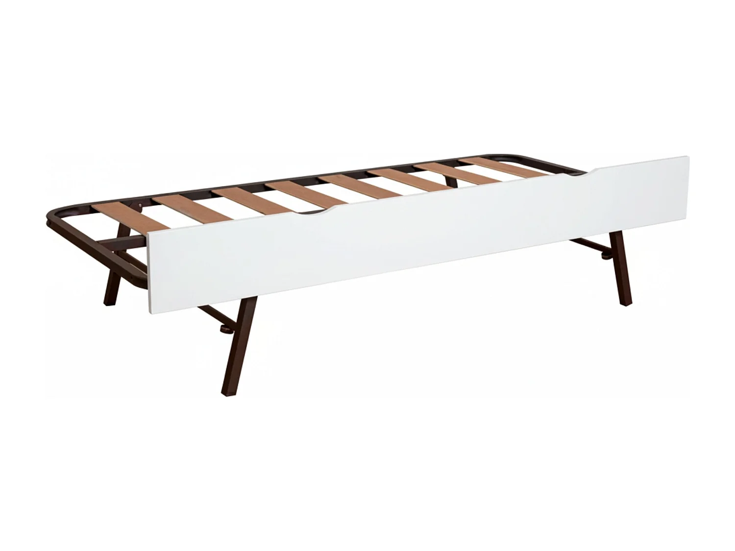 Drievoudig stapelbed + hefbaar onderschuifbed 80 hout wit 135x190/90x190cm