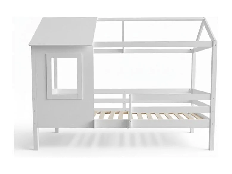 Lit superposé montessori divisible bois blanc 90x190cm