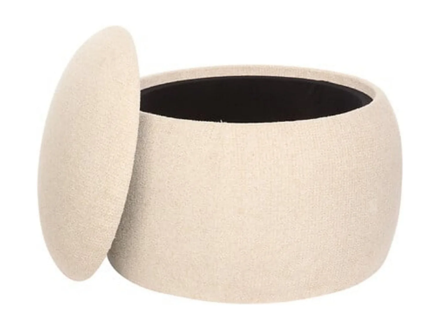 Pouf mit Stauraum beige 40x60x60cm