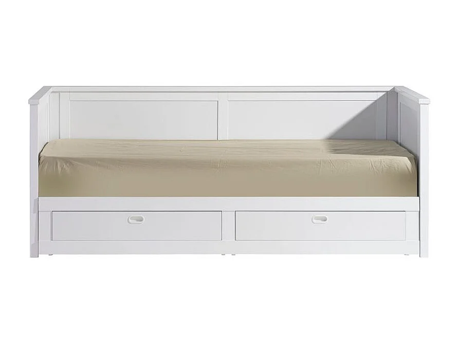 Divano estensibile con materasso bianco 160x200cm