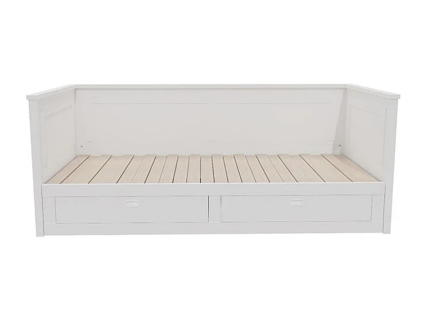 Divano estensibile senza materasso bianco 160x200cm