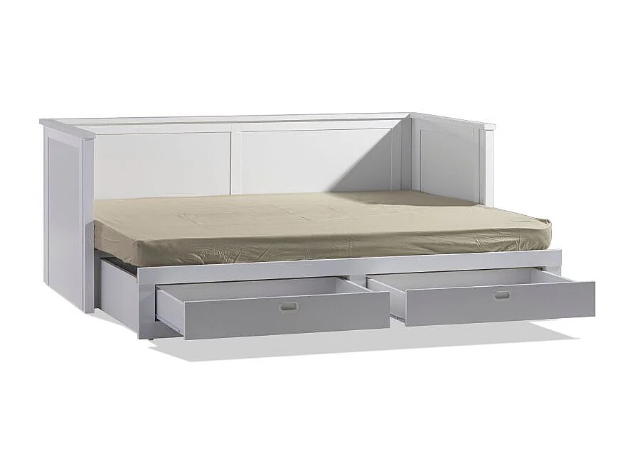 Divano estensibile senza materasso bianco 160x200cm