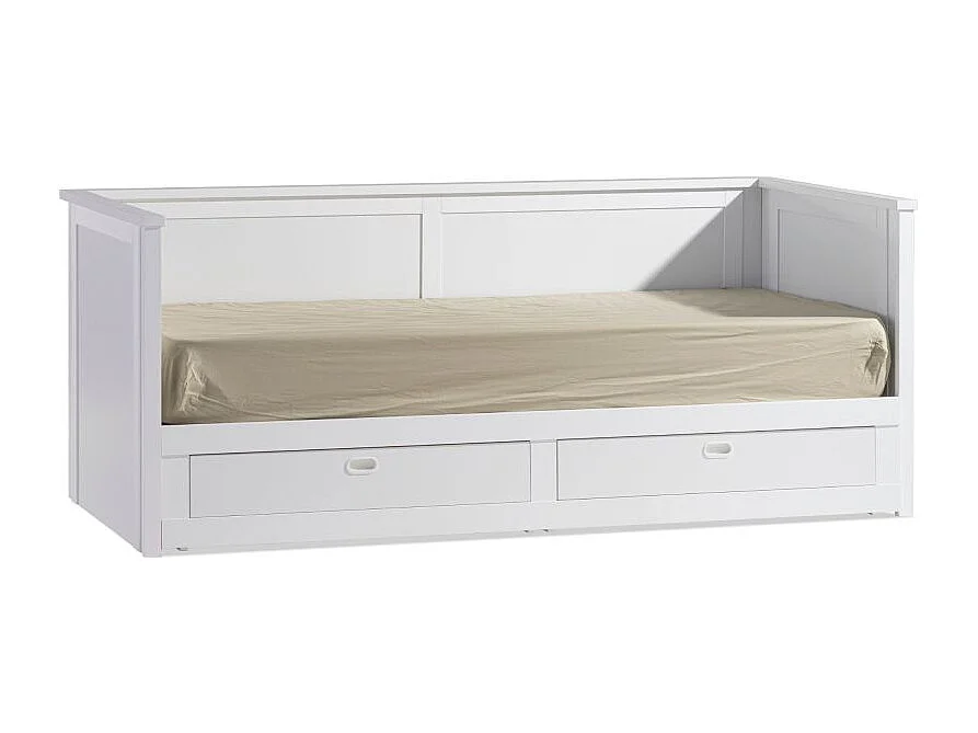 Divan extensible sans matelas blanc 160x200cm