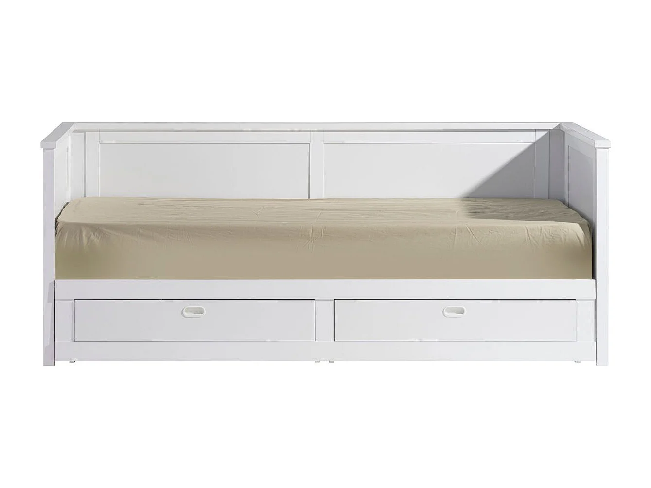 Divan extensible sans matelas blanc 160x200cm