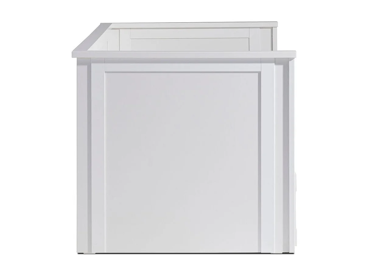 Divan extensible sans matelas blanc 160x200cm