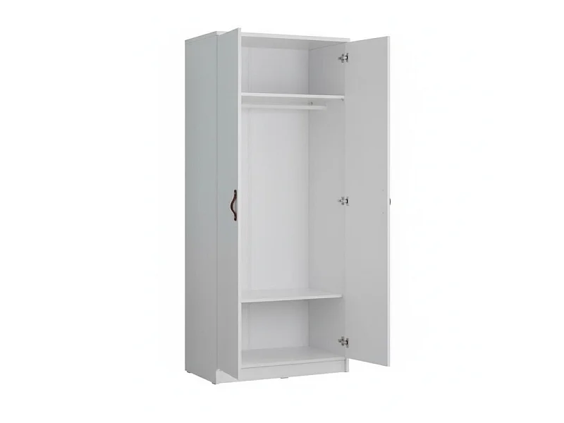 Armoire 2 portes blanc 204.1x84.4x53.2cm