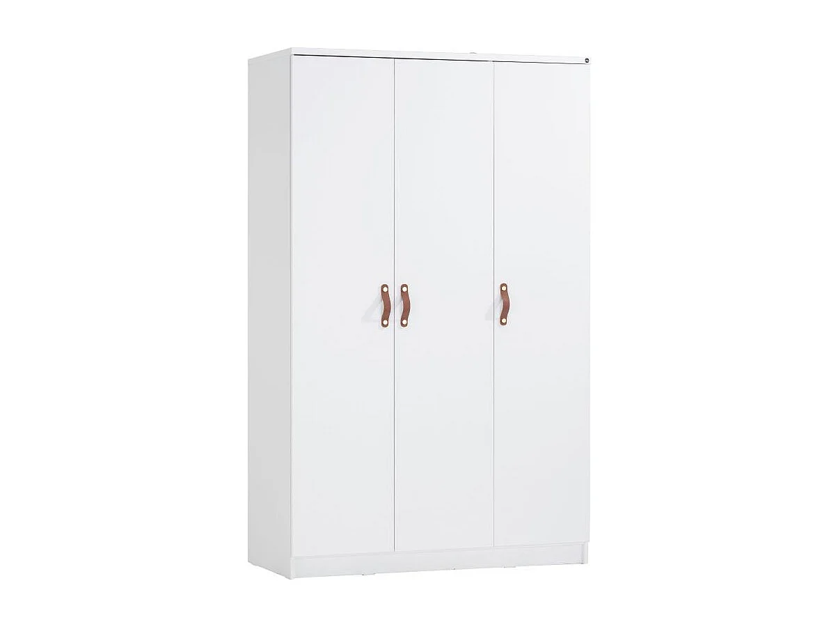 Schrank 3 Türen weiß 204.1x127.7x53.2cm