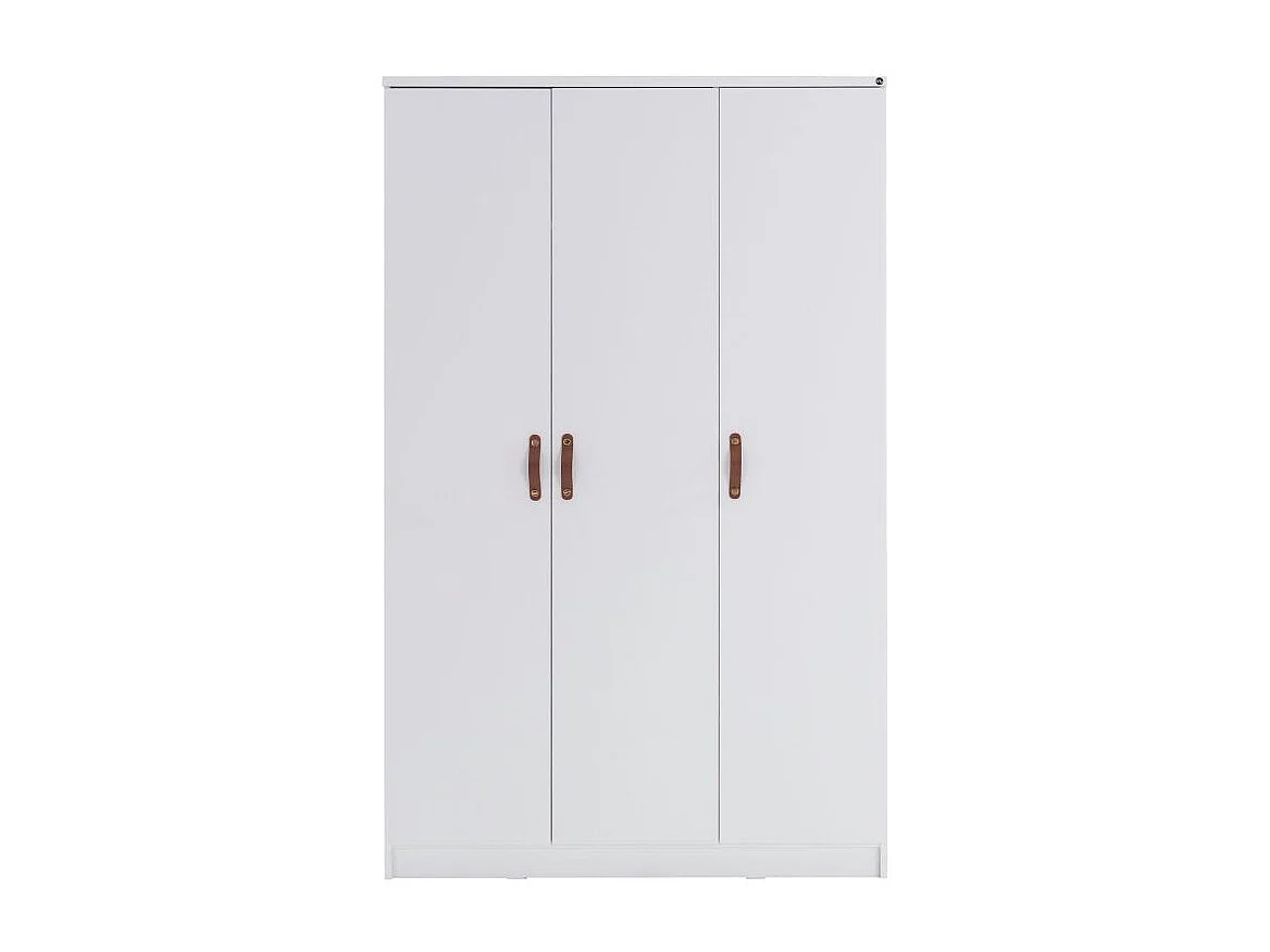 Schrank 3 Türen weiß 204.1x127.7x53.2cm