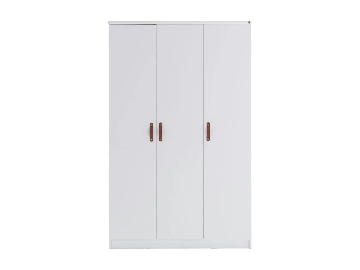 Armoire 3 portes blanc 204.1x127.7x53.2cm