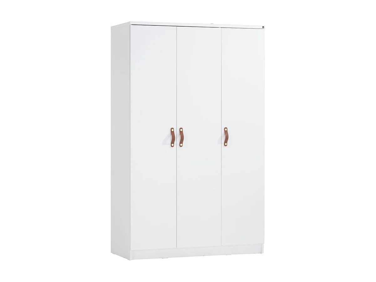 Armoire 3 portes blanc 204.1x127.7x53.2cm