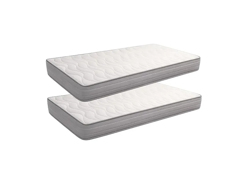 Cama + 2 cajones individuales + colchón blanca 90x200cm