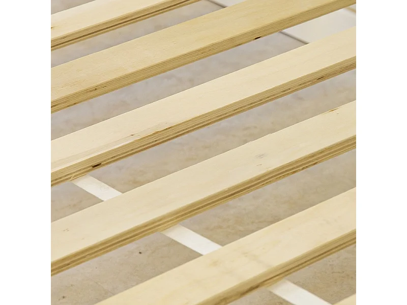 Lit gigogne + 2 tiroirs individuels + matelas blanc 105x190cm