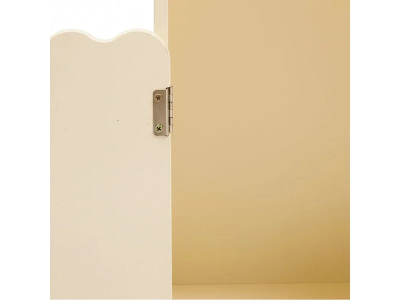 Regal niedrig mit Türen beige 75.5x60x30cm