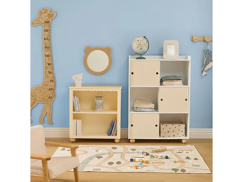 Bücherregal beige 65x60x30cm