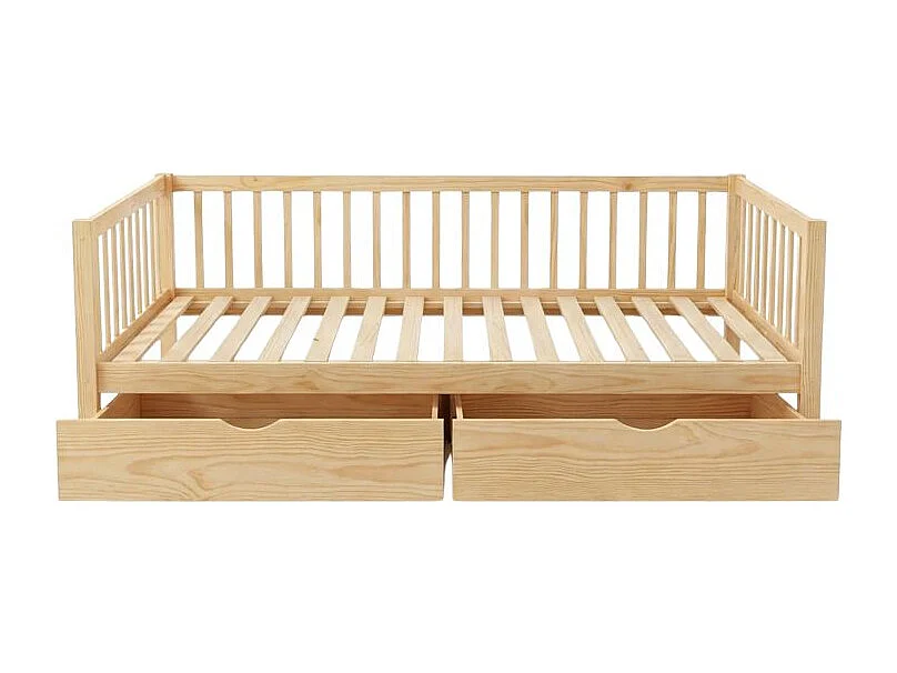 Meegroeibed + 2 lades hout grenen 90x190cm