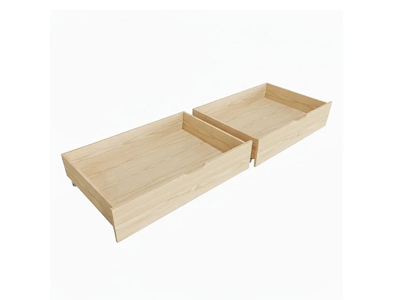 Meegroeibed + 2 lades hout grenen 90x190cm