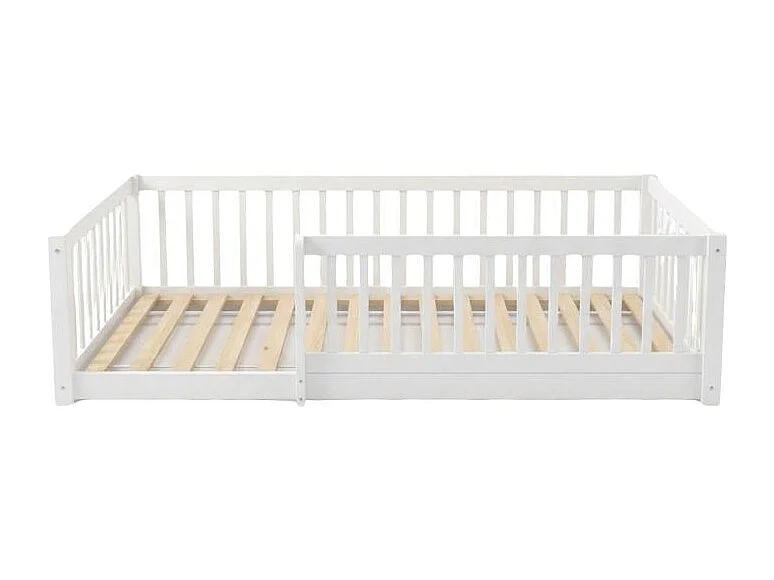 Mitwachsendes Bett Holz weiß 90x190cm