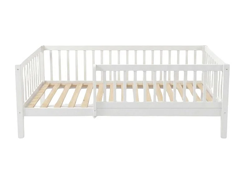 Mitwachsendes Bett Holz weiß 90x190cm