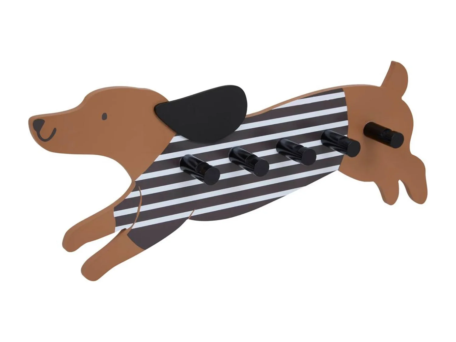 Porte-manteau mdf marron 6x50x20cm