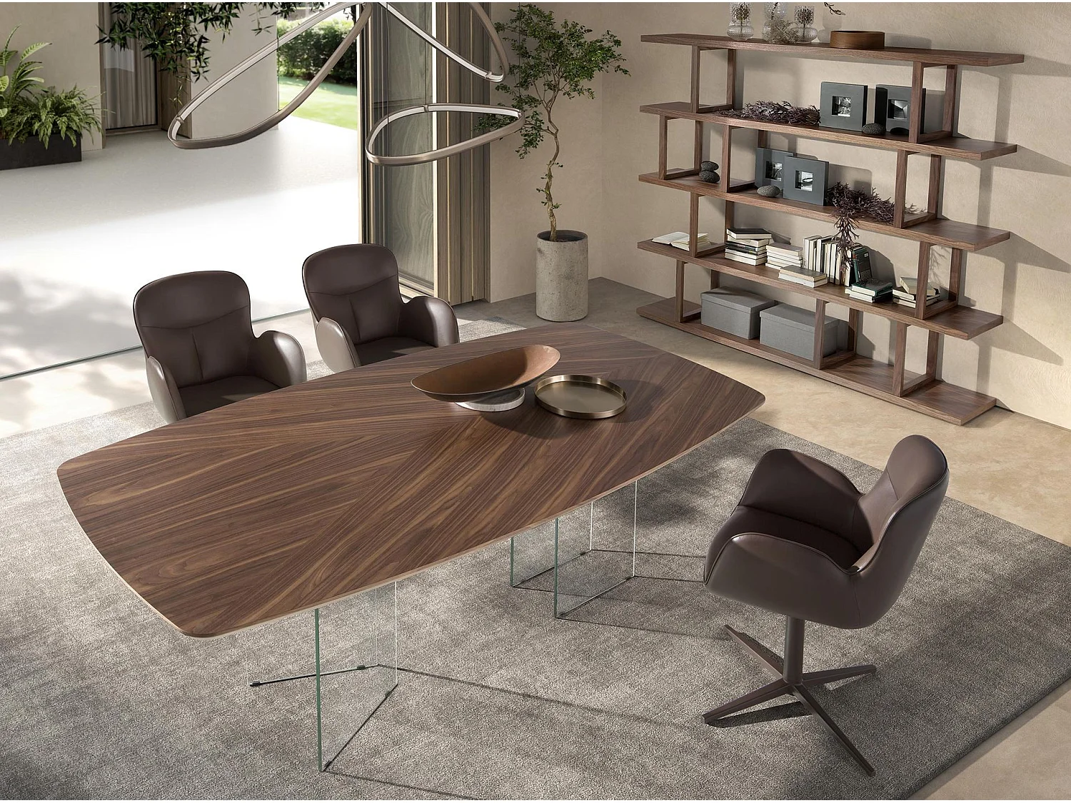 Chaise pivotante en similicuir marron chocolat 4205 ANGEL CERDA