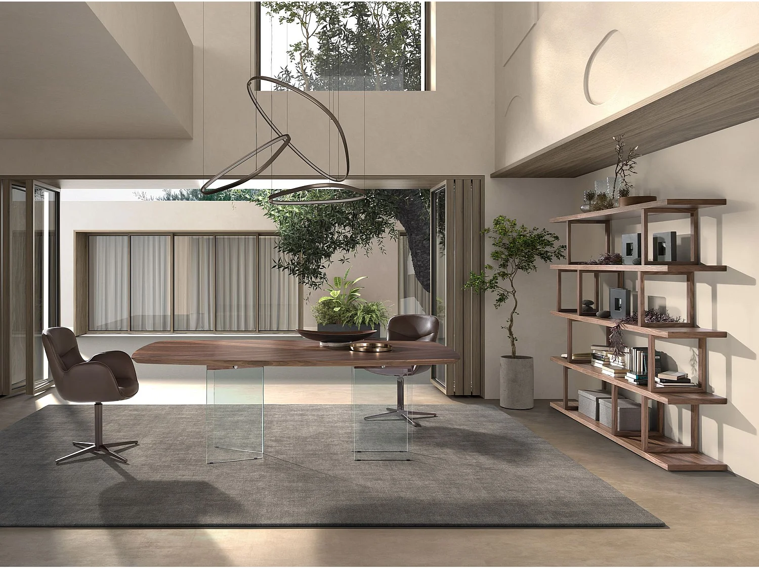 Chaise pivotante en similicuir marron chocolat 4205 ANGEL CERDA