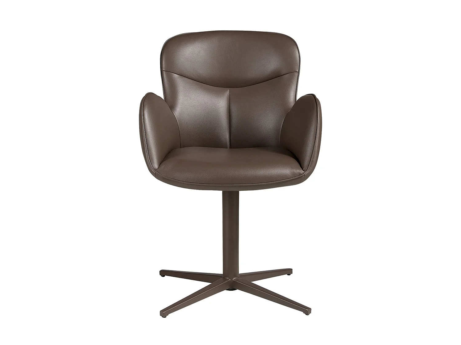 Swivel chair in chocolate brown leatherette 4205 ANGEL CERDA