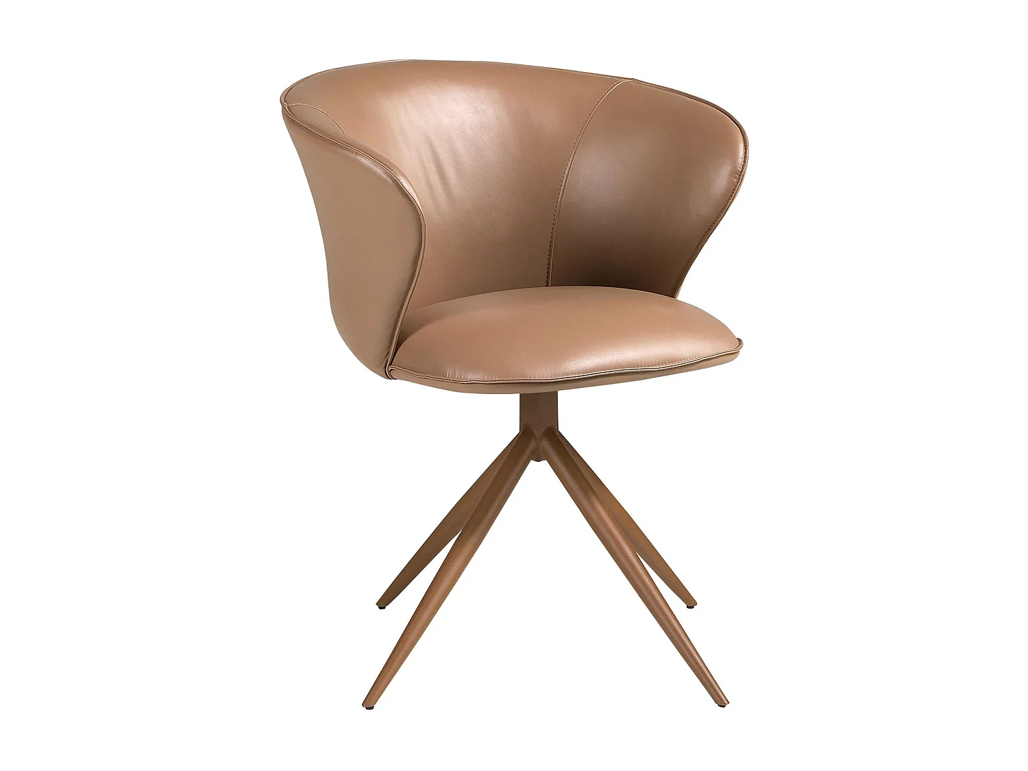 Sedia girevole in similpelle color camel 4201 ANGEL CERDA