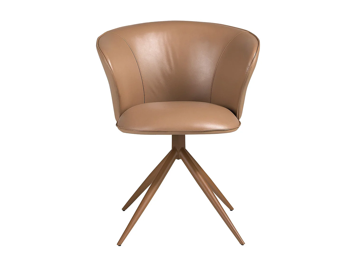 Sedia girevole in similpelle color camel 4201 ANGEL CERDA