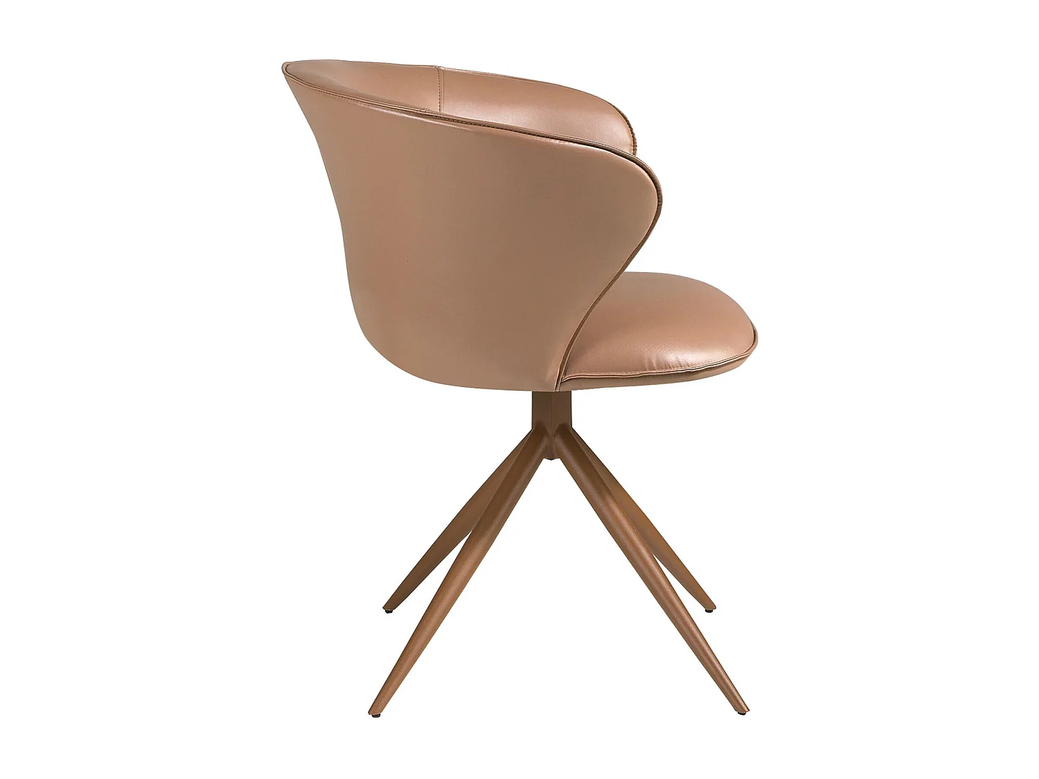 Sedia girevole in similpelle color camel 4201 ANGEL CERDA