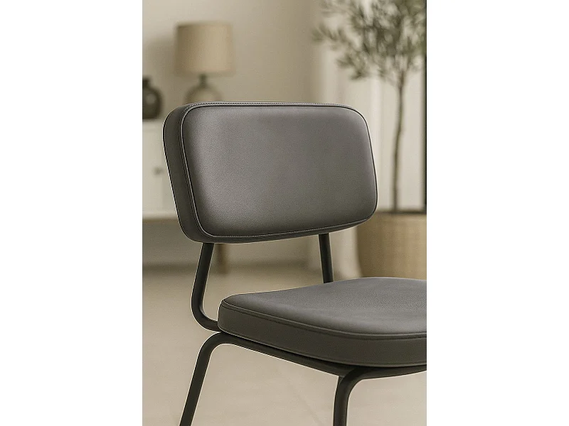 Sillas Comedor - Silla Liora Terciopelo - Gris oscuro