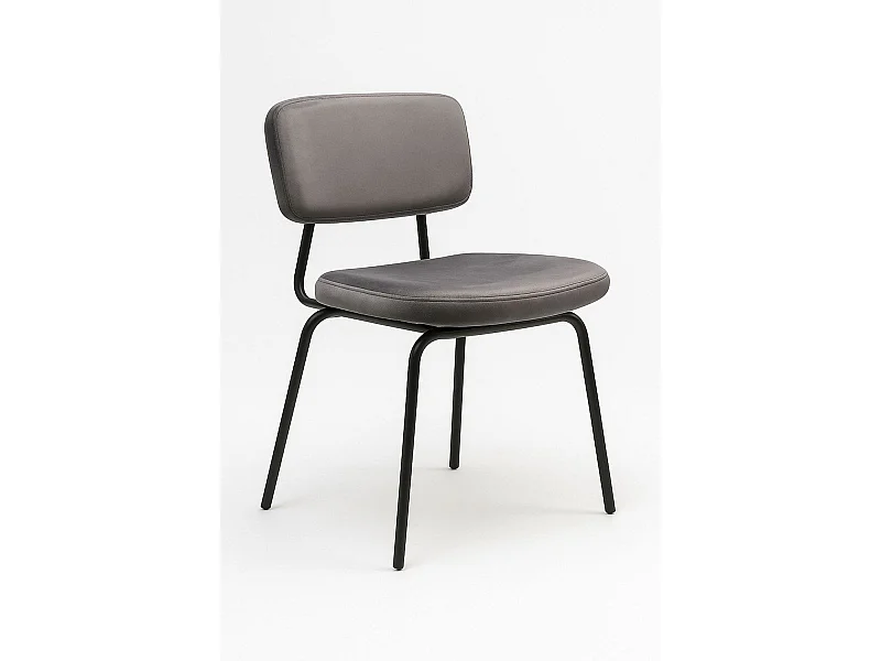 Sillas Comedor - Silla Liora Terciopelo - Gris oscuro