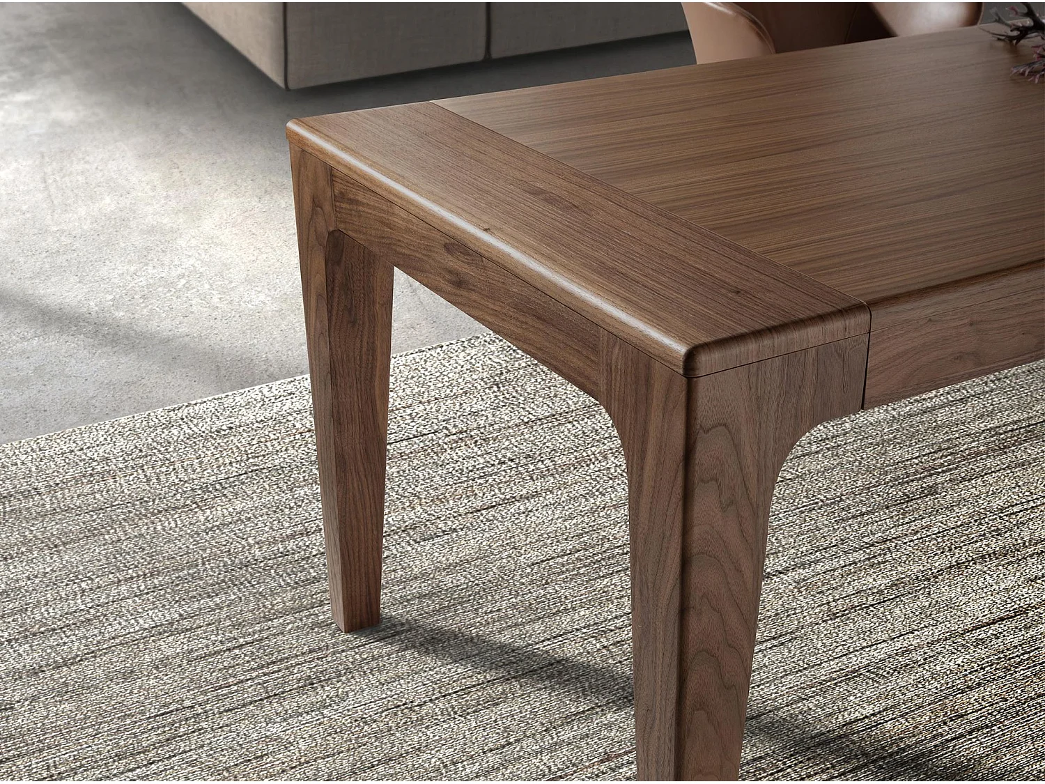 Table de salle à manger rectangulaire extensible en noyer 1190 ANGEL CERDA